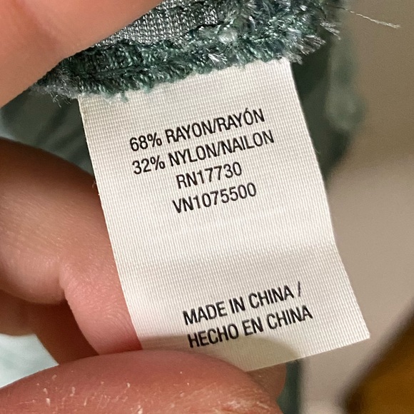 a new day | Turquoise Velour Sheer Foliage Pattern Coverup - Picture 5 of 5